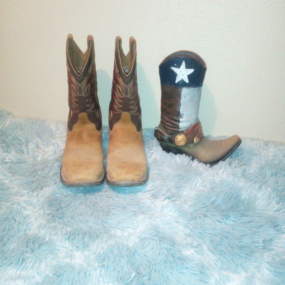 Justin Leather Boots For Kids Size 4D